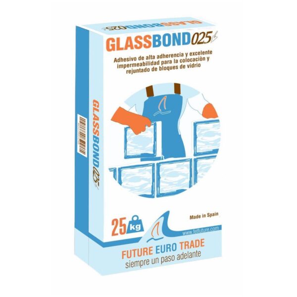 Accesorios - 25 Kg GlassBond Cemento Cola de alta calidad y de color Blanco para Bloque de Vidrio
